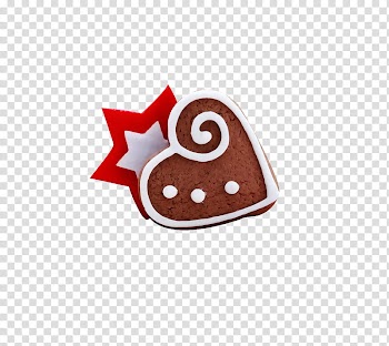 CHRISTMAS MEGA, brown and white chocolate heart cookie illustration transparent background PNG clipart