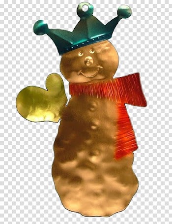 CHRISTMAS MEGA, gold snowman decoration transparent background PNG clipart