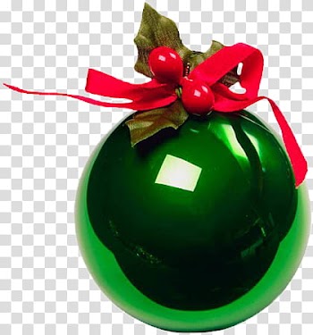 CHRISTMAS MEGA, green bauble transparent background PNG clipart