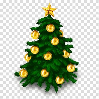 CHRISTMAS MEGA, green Christmas tree illustration transparent background PNG clipart