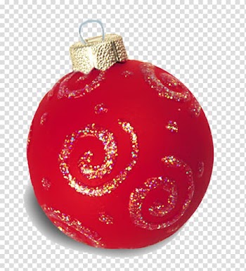 CHRISTMAS MEGA, red and gold bauble transparent background PNG clipart