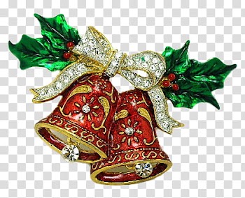 CHRISTMAS MEGA, red bell illustration transparent background PNG clipart