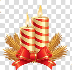 CHRISTMAS MEGA, white and red candles transparent background PNG clipart