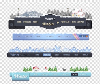 Christmas menu navigation bar transparent background PNG clipart