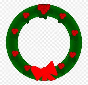 Christmas ~ Merry Christmas Clipart Wreath Pencil And - Clip Art
