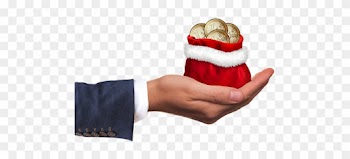 Christmas Money, Money, Gift - Transparent Santa Hand