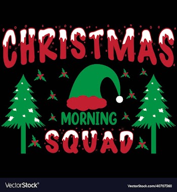 christmas morning squad- typography t shirt