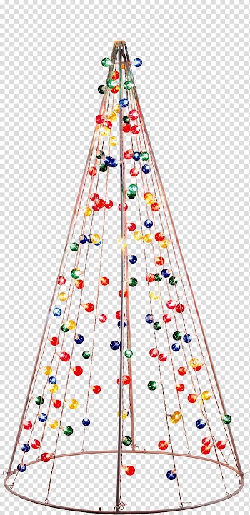 Christmas, multicolored Christmas tree transparent background PNG clipart
