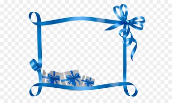 Christmas Name tag Gift Template Holiday - Blue ribbon gift decoration bar frame 