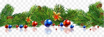 Christmas New Year Clip art - Transparent Christmas Pine Decor Balls PNG Clipart Image 