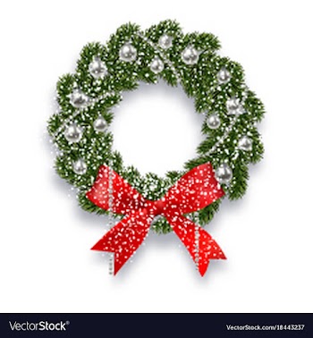 Christmas new year green spruce branch vector image