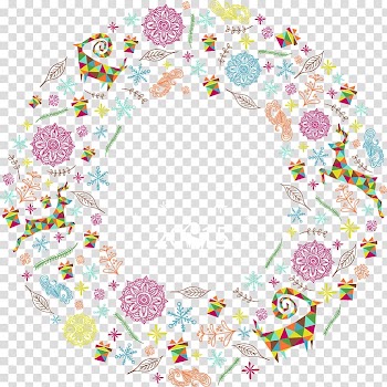 Christmas New Year Poster Euclidean , Christmas decoration color garland transparent background PNG clipart