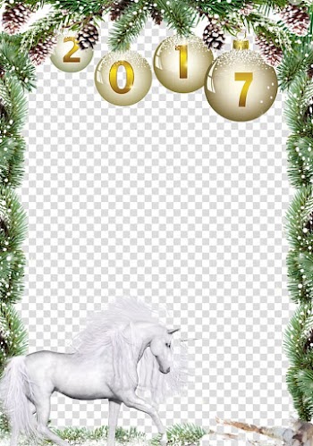 Christmas New Year's Day , New Year Christmas and New Year Border transparent background PNG clipart