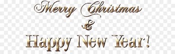 Christmas New Year Santa Claus Clip art - Gold Merry Christmas Text Style PNG Clipart Image 