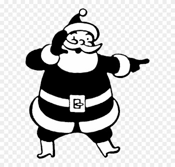 Christmas Noel Santa Claus December Merry Christmas - Santa Claus Black White