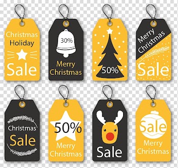 Christmas ornament, 8 Christmas ornaments tag transparent background PNG clipart