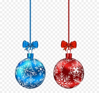 Christmas ornament Christmas Day - Blue and Red Hanging Christmas Balls PNG Clip-Art Image 