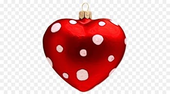 Christmas Ornament, Christmas Day, Santa Claus, Red, Heart PNG