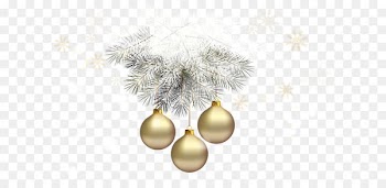 Christmas ornament Christmas decoration Christmas tree Clip art - Gold Transparent Christmas Balls with Silver Pine PNG Clipart 