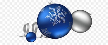 Christmas ornament Christmas decoration Christmas tree Clip art - Silver and Blue Christmas Balls Decoration Clipart Image 