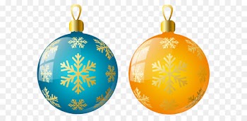 Christmas ornament Christmas decoration Clip art - Large Size Transparent Yellow and Blue Christmas Ball Ornaments 