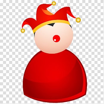 Christmas ornament christmas decoration fictional character illustration, Harlequin red transparent background PNG clipart