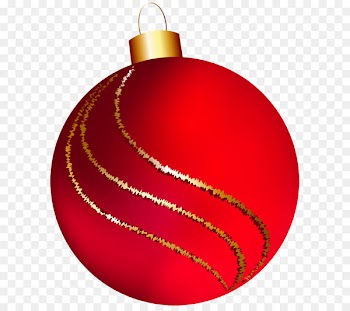 Christmas ornament Christmas decoration Gold Clip art - Transparent Christmas Large Red Ornament Clipart 