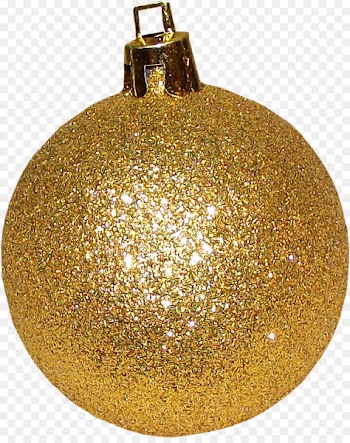 Christmas ornament Christmas decoration New Year Clip art - gold glitter 