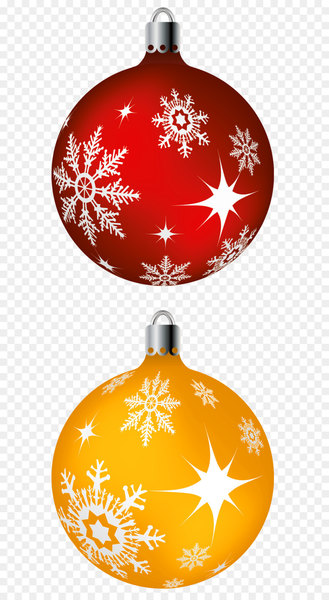 Christmas ornament Christmas decoration Santa Claus Clip art - Red and Yellow Christmas Balls PNG Clipart Picture 