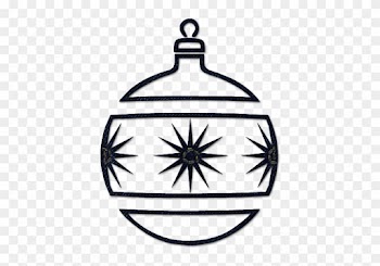 Christmas Ornament Clip Art Black And White Merry Christmas - Christmas Ornaments Black And White