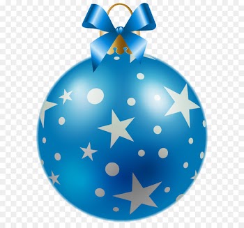 Christmas ornament Clip art - Christmas Blue Ball with Stars PNG Clipart Image 