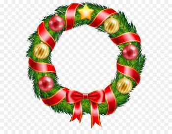 Christmas ornament Columbia Gorge Discovery Center & Museum Wreath - Christmas Wreath with Ornaments and Red Bow Clipart PNG Image 