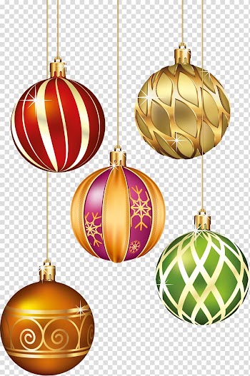 Christmas ornament Encapsulated PostScript , gold snowflake ball transparent background PNG clipart
