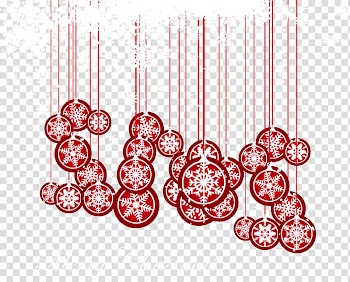 Christmas ornament Euclidean Christmas decoration, Christmas red ball transparent background PNG clipart