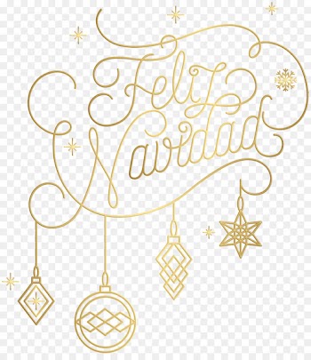 Christmas ornament Feliz Navidad Clip art - calligraphy clipart 