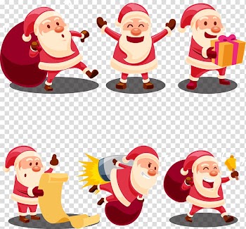 Christmas ornament Gift , Cartoon Santa Claus giving gifts grandfather transparent background PNG clipart