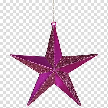 Christmas ornament Glitter Star of Bethlehem Christmas decoration, Purple starfish transparent background PNG clipart
