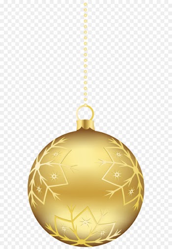 Christmas ornament Gold Clip art - Large Transparent Gold Christmas Ball Ornament PNG Clipart 