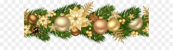 Christmas ornament Horizontal plane Christmas card - Christmas Decorative Golden Garland PNG Clip Art Image 