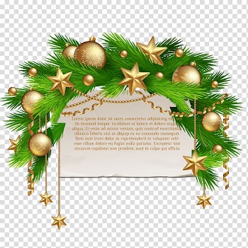Christmas ornament New Year's Day Christmas card, Golden Christmas decoration transparent background PNG clipart