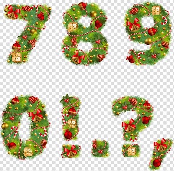 Christmas ornament Numerical digit Number, christmas transparent background PNG clipart