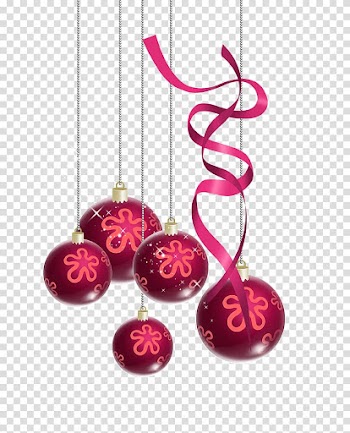 Christmas ornament Red, Red Christmas Ball transparent background PNG clipart