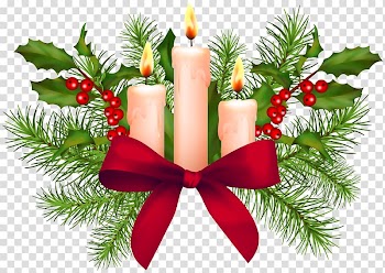 Christmas ornament Santa Claus , Christmas Candles transparent background PNG clipart
