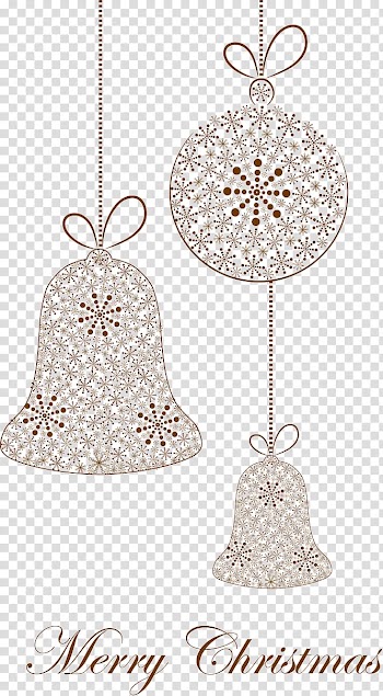 Christmas ornament Silhouette Snowflake, Christmas bells silhouette transparent background PNG clipart