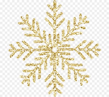 Christmas ornament Snowflake Christmas tree - gold leaf 