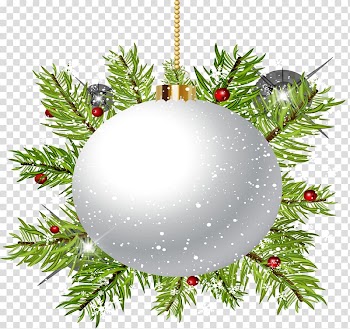 Christmas ornament White Christmas, Vivid White Christmas Ball transparent background PNG clipart