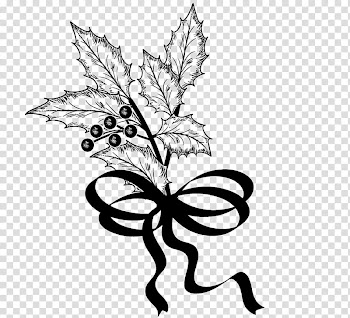 Christmas ornaments brushes, poinsettia illustration transparent background PNG clipart