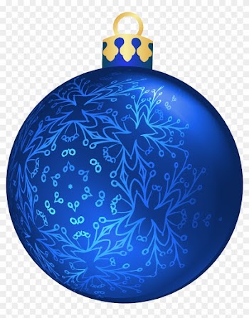 Christmas Ornaments Clipart Navy Blue - Blue Christmas Ball Png