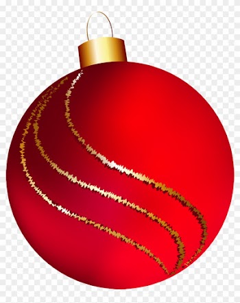 Christmas Ornaments Clipart - Red Christmas Balls No Background