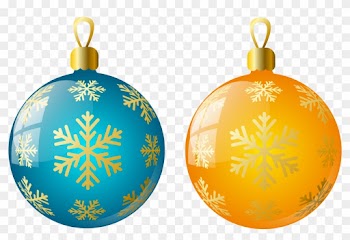 Christmas Ornaments Clipart Yellow - Christmas Ornaments Png
